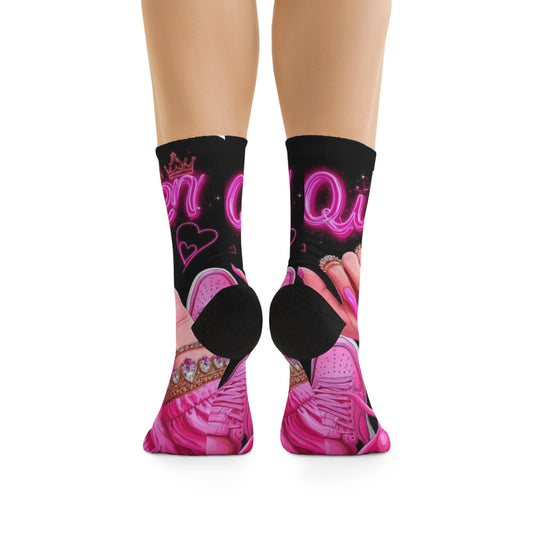 Chic Pink Neon Socks, Fun Gift for Fashion Lovers, Cozy Footwear for Parties & Everyday Wear, Unique Statement Socks, Pink Accessories