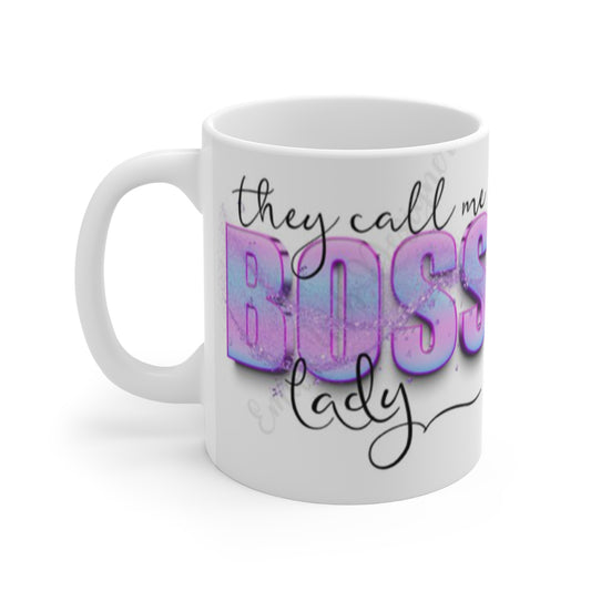 Boss Lady Mug, Inspirational Coffee Cup, Motivational Gift for Entrepreneurs, Women’s Empowerment Mug, Office Decor Idea, Birthday Gift