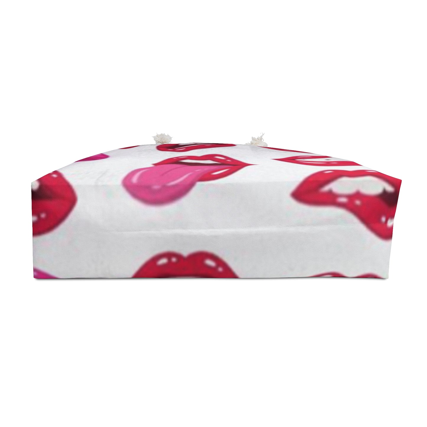 Stylish Lip Print Weekender Bag | Perfect for Travel, Gym, Beach, & Sleepovers | Fun Gift for Friends & Valentine's Day