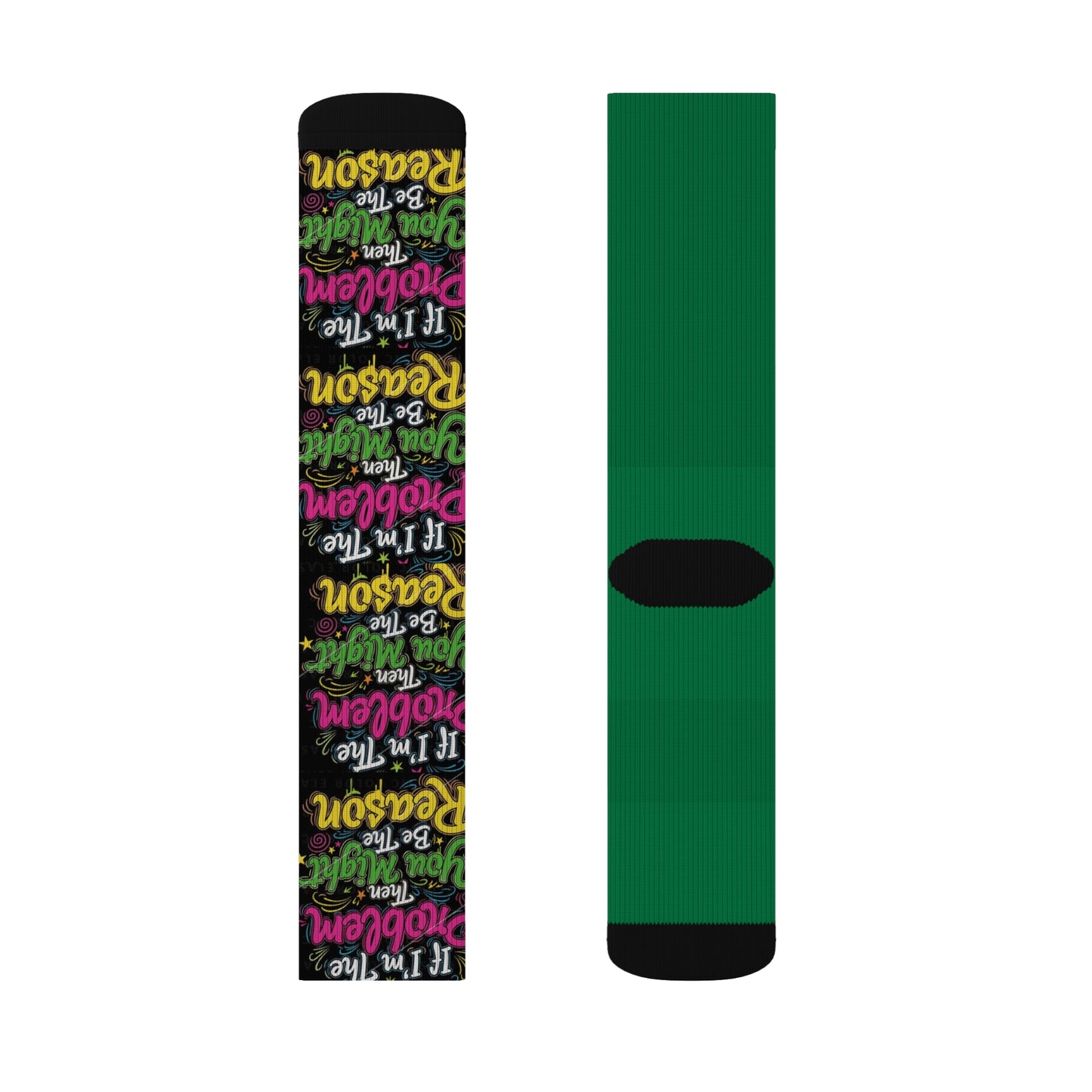 Colorful Inspirational Sublimation Socks, Creative Gift for Fun Socks