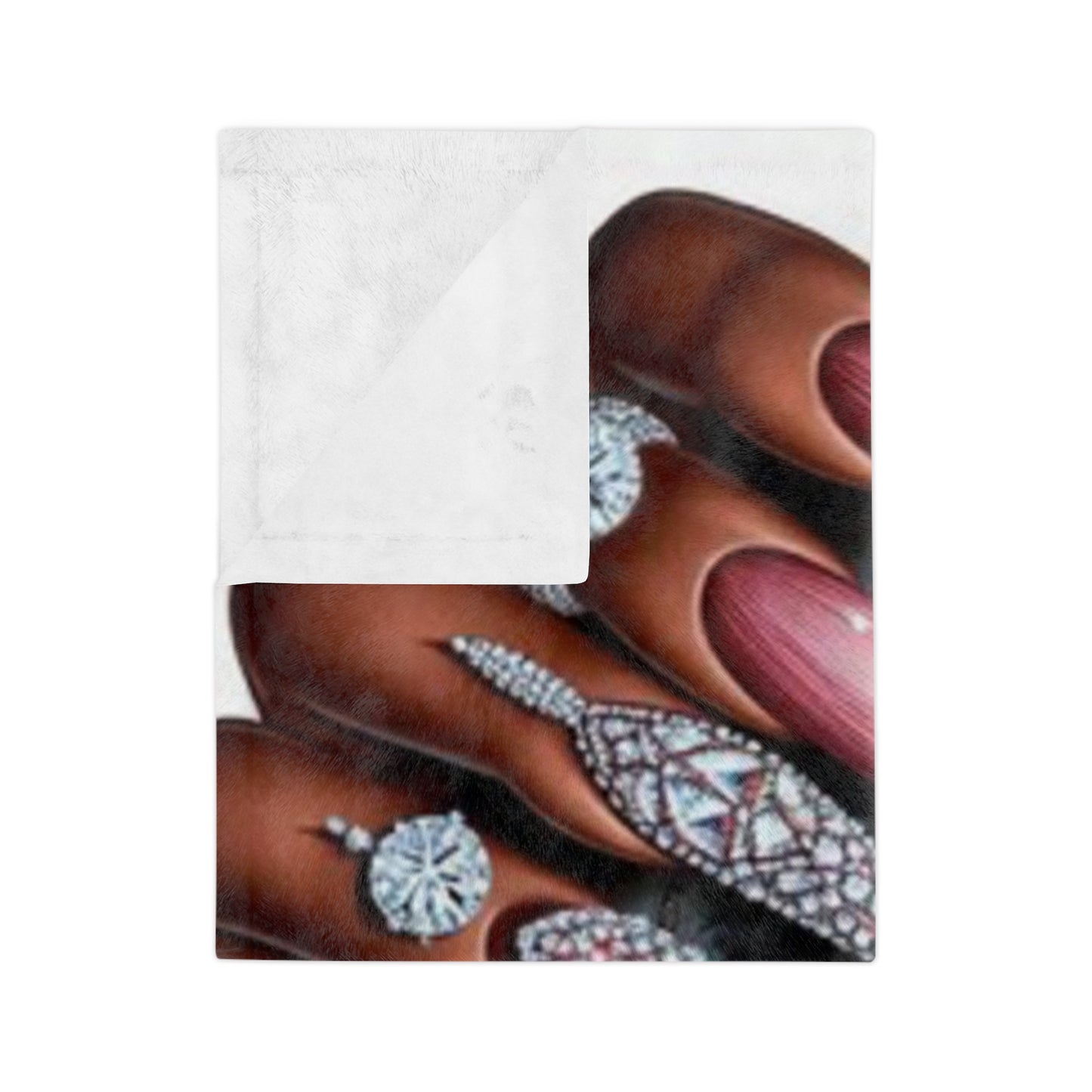 Luxury Nail Art Blanket, Cozy Throw Blanket for Home, Stylish Microfiber Blanket, Perfect Gift for Beauty Lovers, Great for Fashionistas