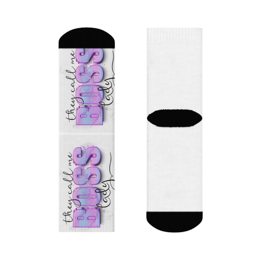 Boss Lady Crew Socks | Stylish Gift for Her, Motivational Gift,