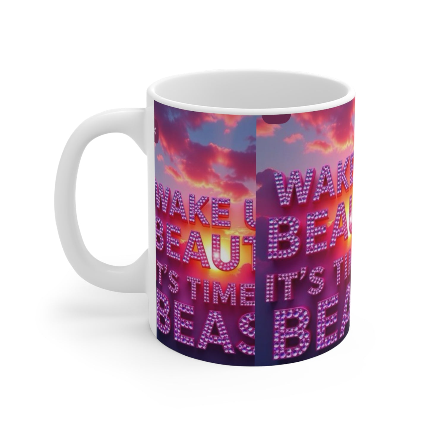 Wake Up Beauty Motivational Mug, Inspirational Coffee Cup, Gift for Her, Unique Home Decor, Daily Affirmation Mug