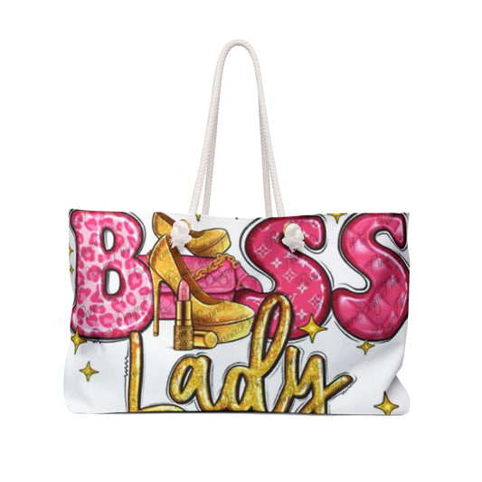 Boss Lady Weekender Bag, Stylish Tote for Travel, Overnight Bag, Fitness & Beach, Holiday Gift for Women