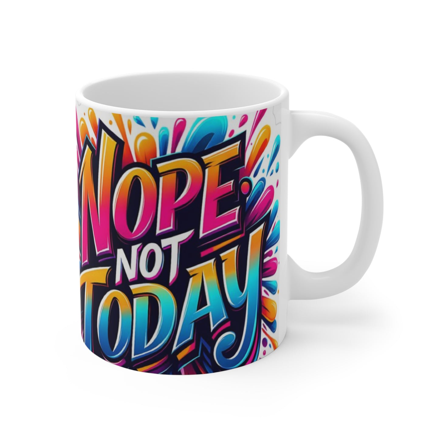 Colorful Attitude Mug | Fun Coffee Cup for Daily Motivation,