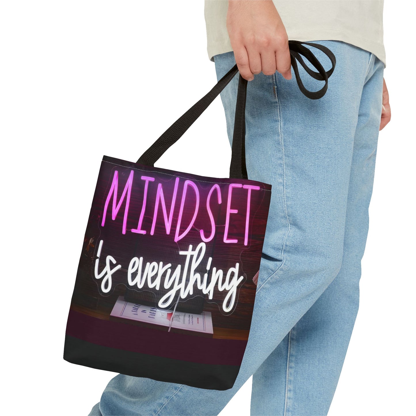 Mindset is Everything Tote Bag | Inspirational Carryall, Motivational