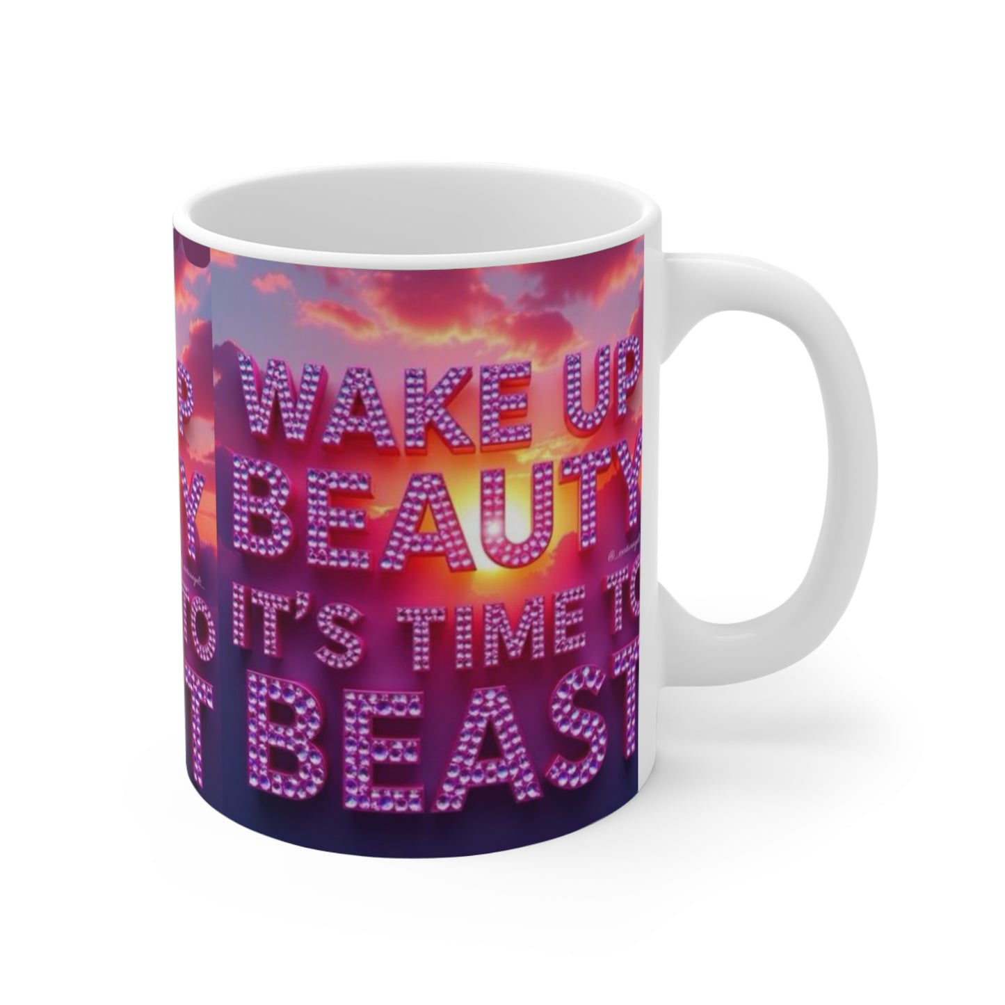 Wake Up Beauty Motivational Mug, Inspirational Coffee Cup, Gift for Her, Unique Home Decor, Daily Affirmation Mug