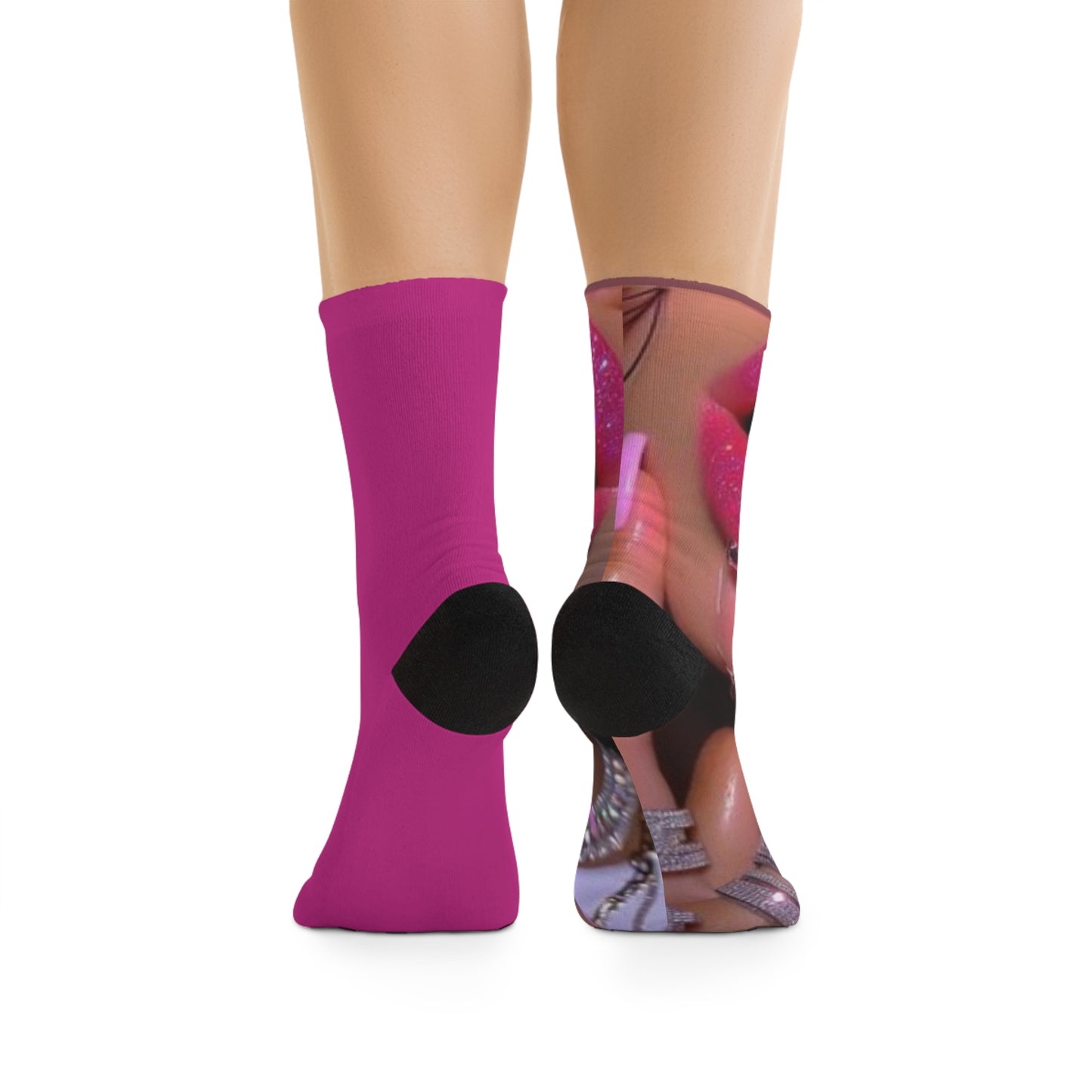 Vibrant Recycled Poly Socks with Bold Design, Eco-Friendly Socks, Fun Athletic Socks, Unique Gift Socks, Trendy Accessories for Footwear