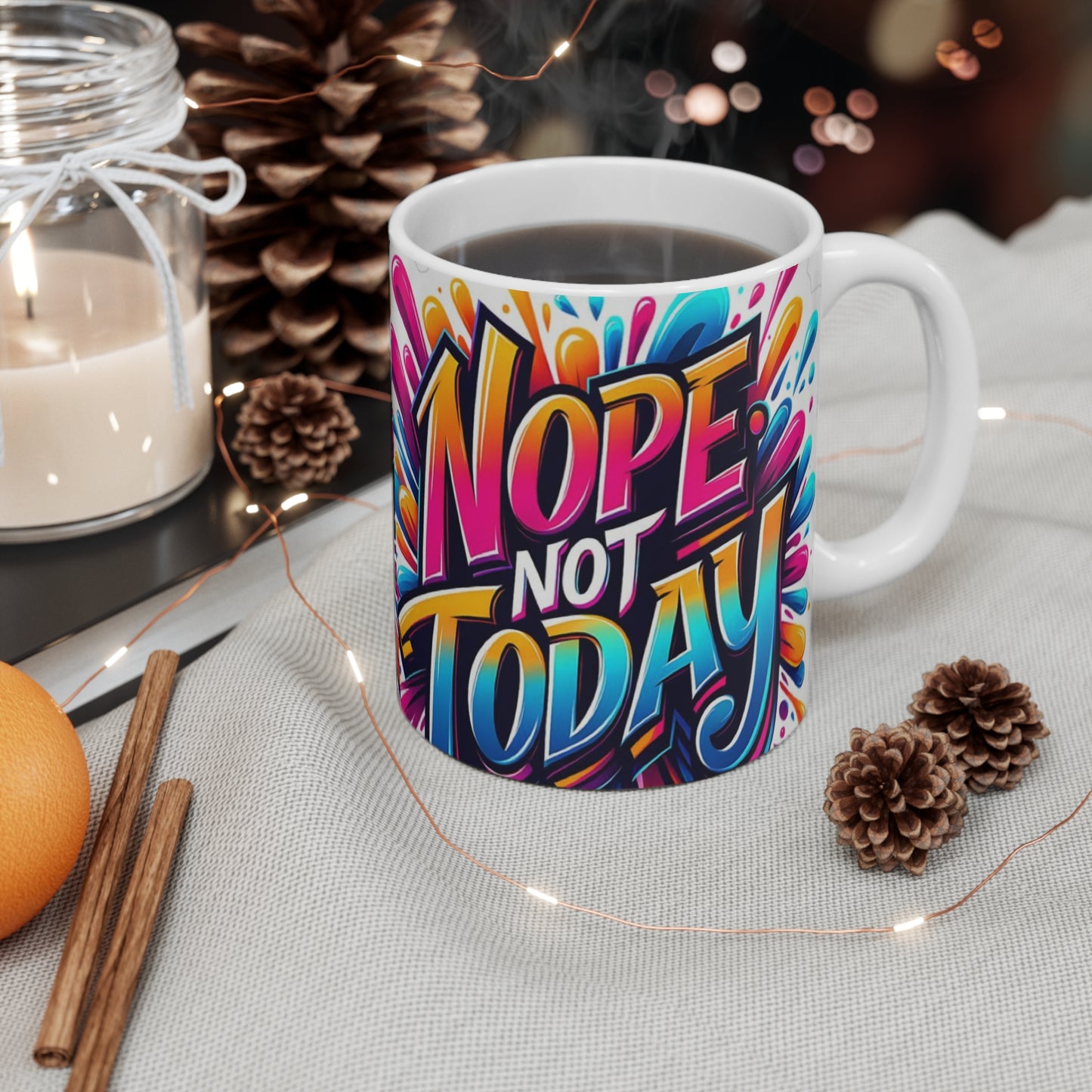 Colorful Attitude Mug | Fun Coffee Cup for Daily Motivation,