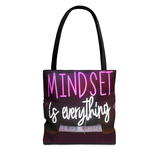 Mindset is Everything Tote Bag | Inspirational Carryall, Motivational