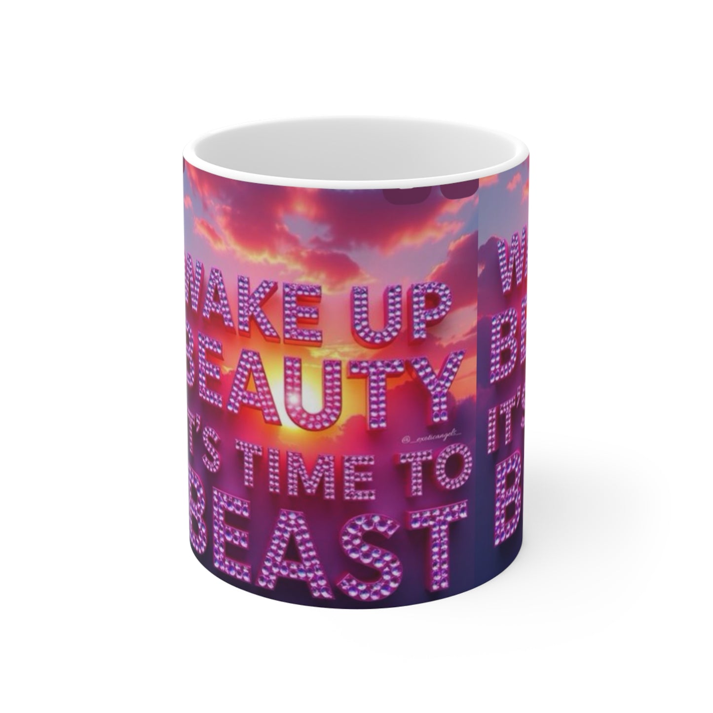 Wake Up Beauty Motivational Mug, Inspirational Coffee Cup, Gift for Her, Unique Home Decor, Daily Affirmation Mug