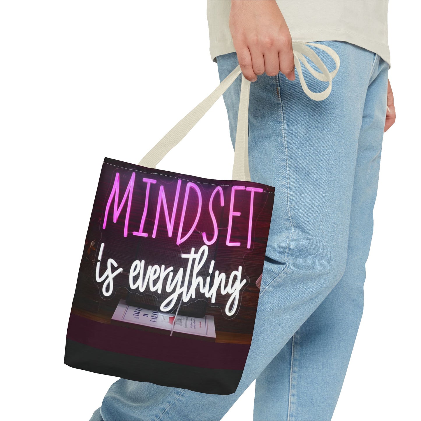 Mindset is Everything Tote Bag | Inspirational Carryall, Motivational