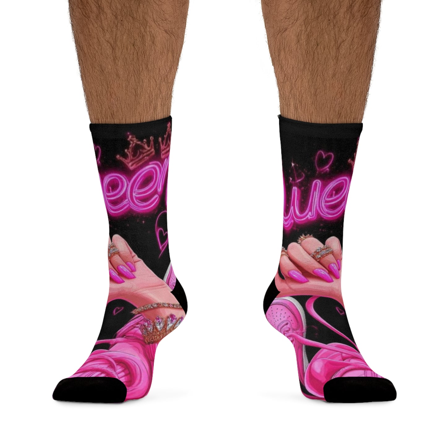 Chic Pink Neon Socks, Fun Gift for Fashion Lovers, Cozy Footwear for Parties & Everyday Wear, Unique Statement Socks, Pink Accessories