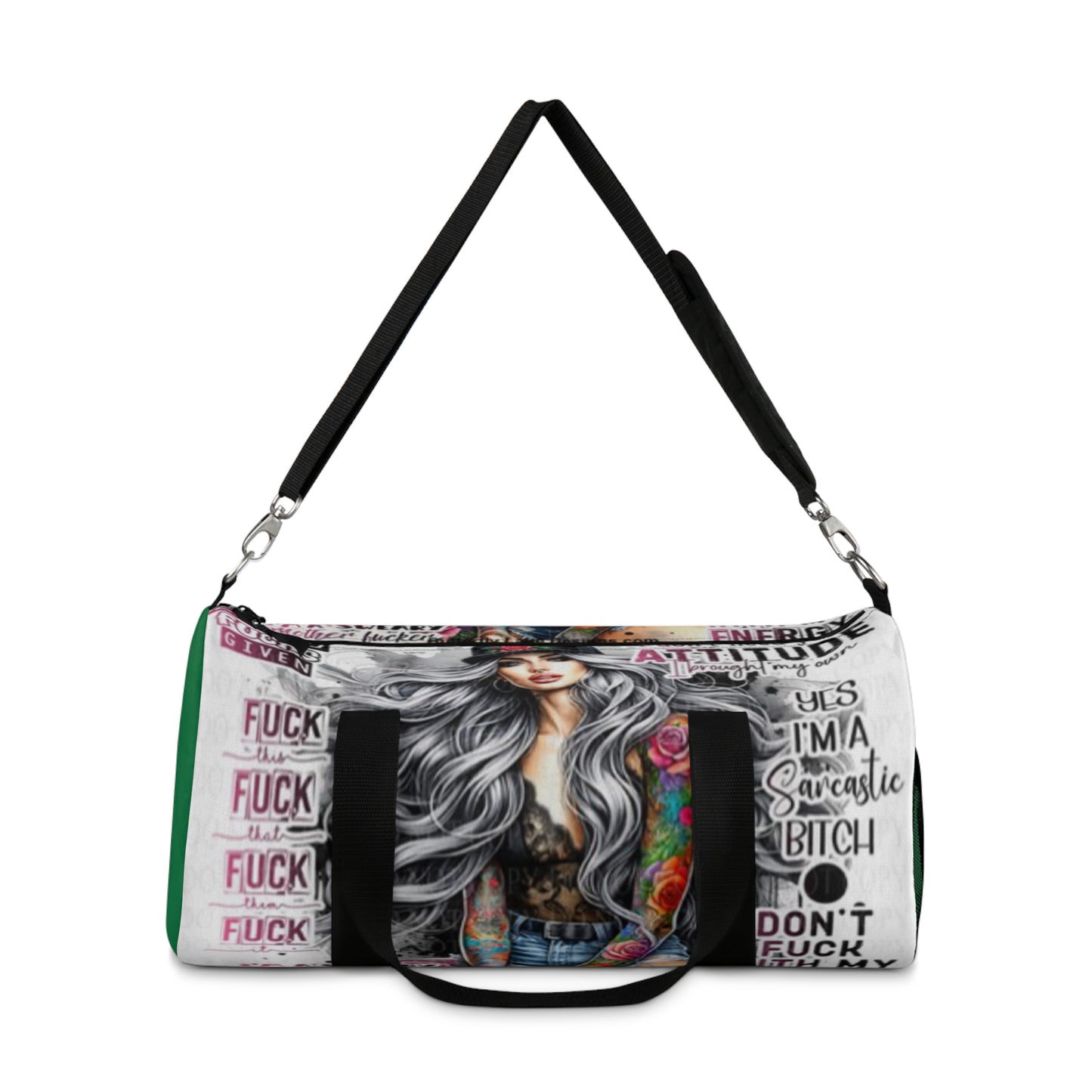 Sarcastic Art Duffel Bag | Trendy Gym Bag, Weekend Travel Bag, Funny Gift for Her, Stylish Luggage, Unique Everyday Bag