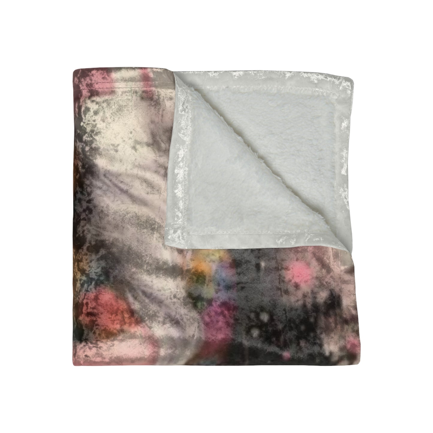 Vibrant Crushed Velvet Blanket with Motivational Design, Cozy Home Decor, Gift for Friends, Inspirational Throw, Unique Statement Piece