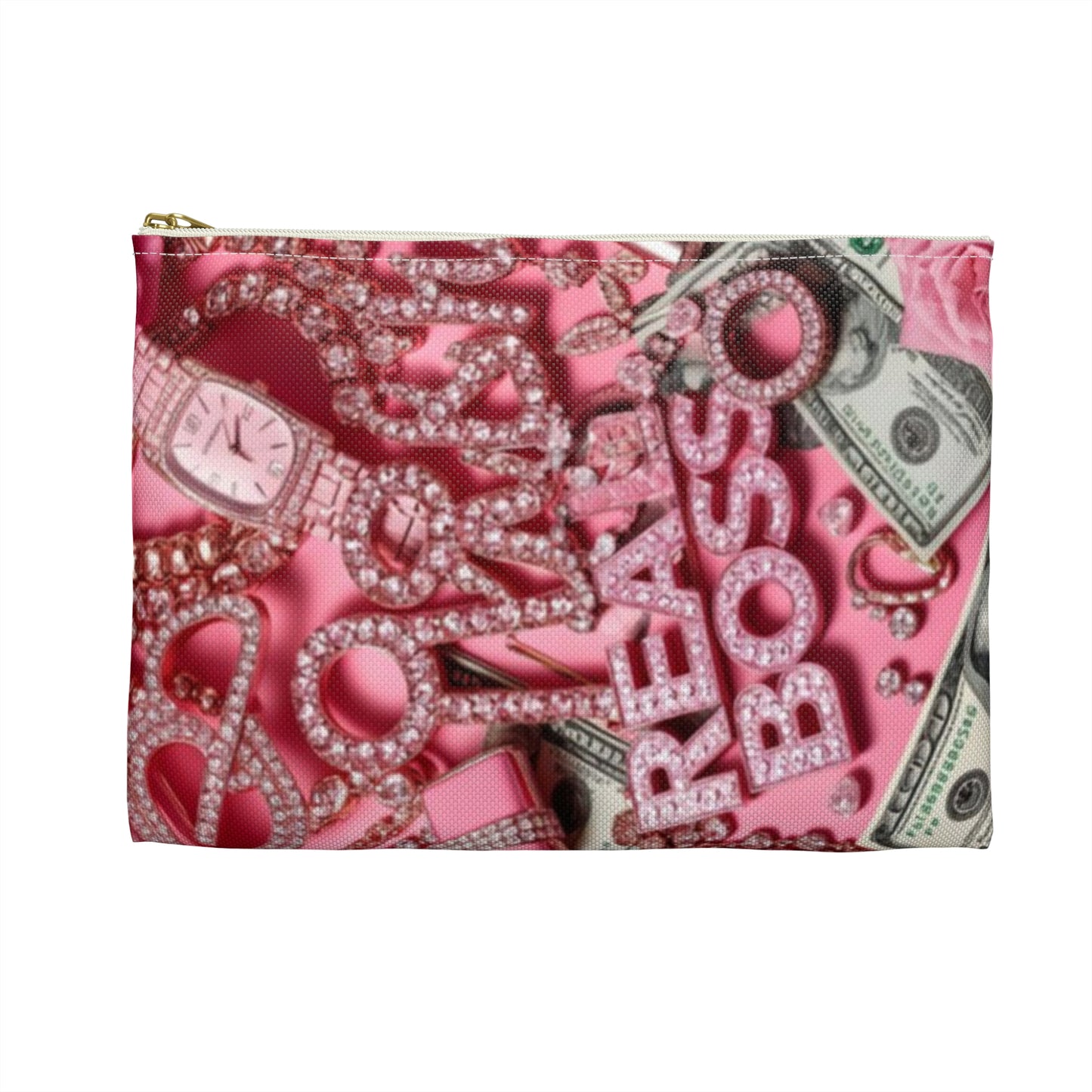 Glamorous Accessory Pouch - Stylish Makeup Bag, Pink Jewelry Organizer, Confident Gift, Fashion Statement, Travel Essentials, Boss Babe Vibe