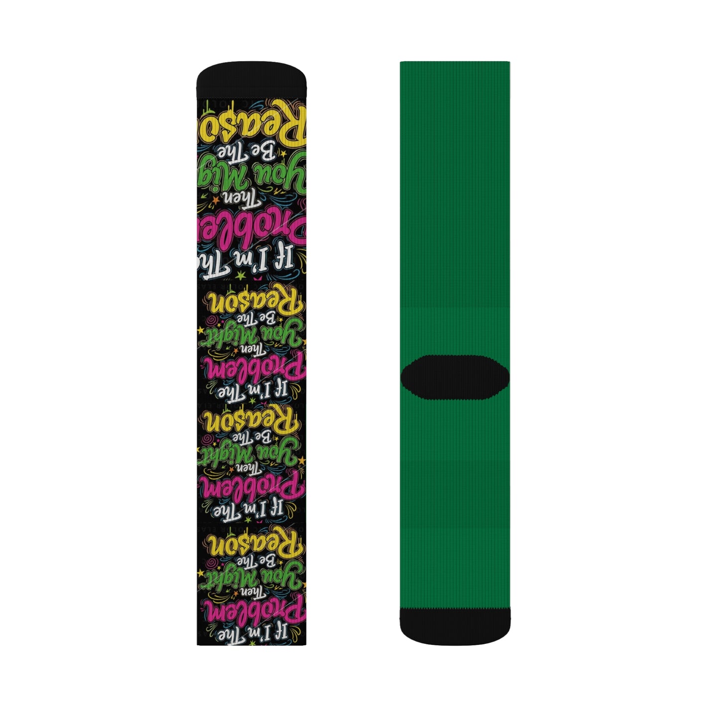 Colorful Inspirational Sublimation Socks, Creative Gift for Fun Socks