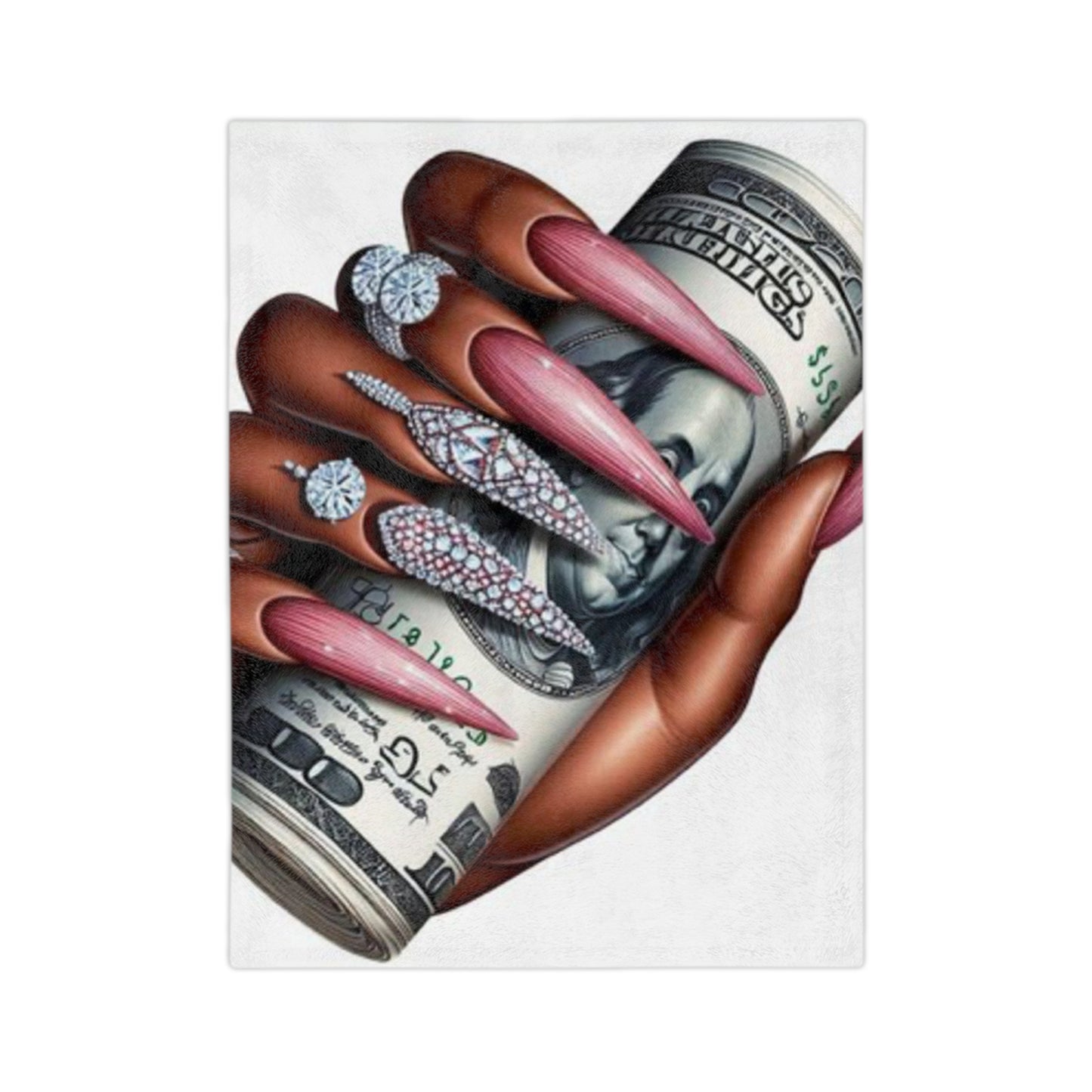 Luxury Nail Art Blanket, Cozy Throw Blanket for Home, Stylish Microfiber Blanket, Perfect Gift for Beauty Lovers, Great for Fashionistas