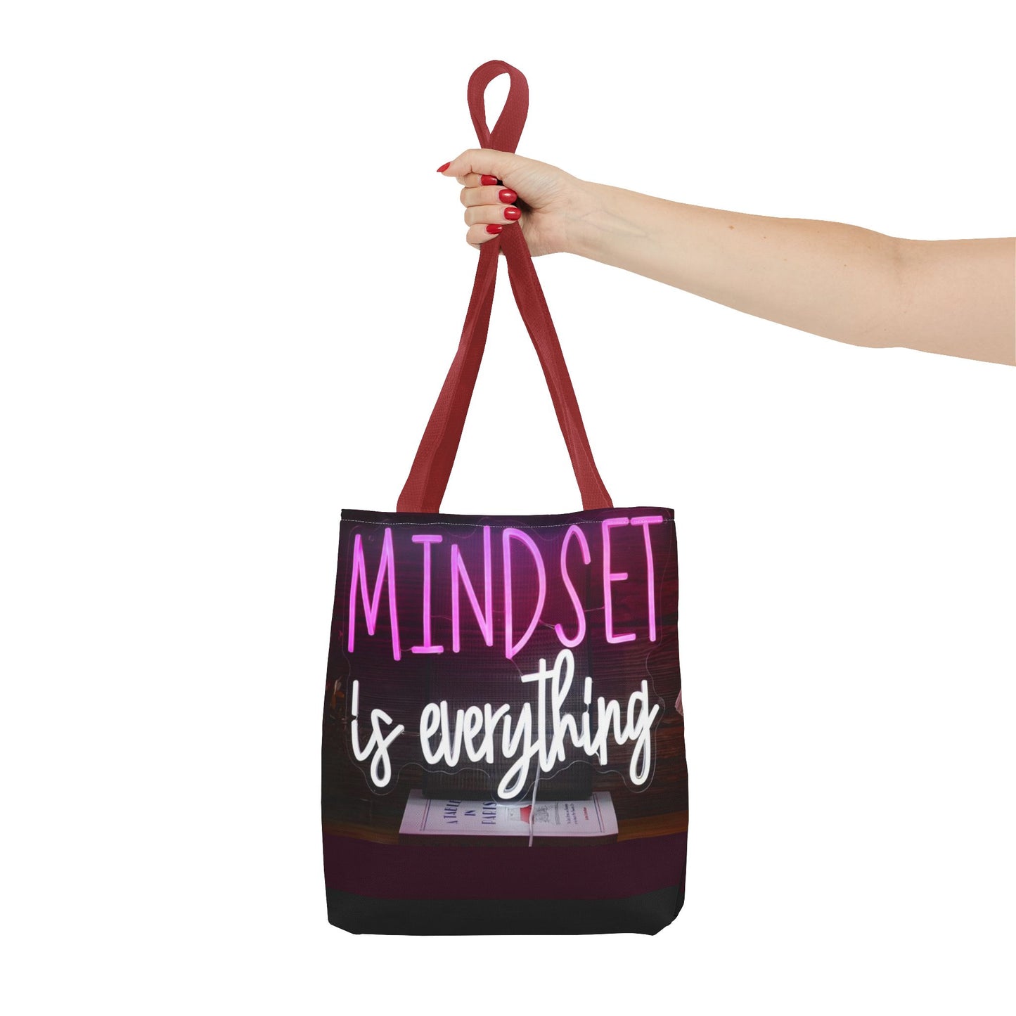 Mindset is Everything Tote Bag | Inspirational Carryall, Motivational