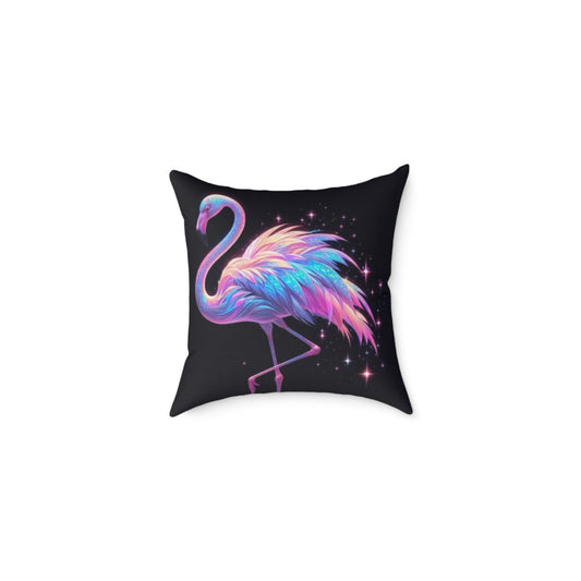 Colorful Flamingo Square Pillow, Decorative Throw Pillow for Living Room,